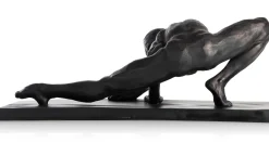 XOOON Stretching beeld H19cm in de kleur Zwart - COCOmaison