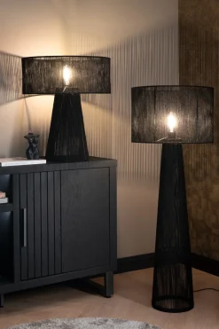 Outlet XOOON Tali tafellamp 1*E27 H57cm in de kleur Zwart - COCOmaison