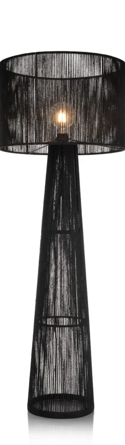 Discount XOOON Tali vloerlamp 1*E27 H120cm in de kleur Zwart - COCOmaison