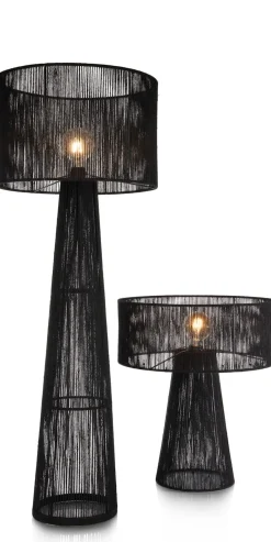 Discount XOOON Tali vloerlamp 1*E27 H120cm in de kleur Zwart - COCOmaison