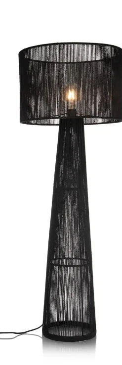 Discount XOOON Tali vloerlamp 1*E27 H120cm in de kleur Zwart - COCOmaison