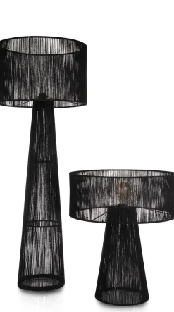 Discount XOOON Tali vloerlamp 1*E27 H120cm in de kleur Zwart - COCOmaison