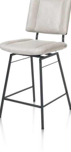 Clearance XOOON TATUM barstoel - draaibaar - stof Pala - lichtgrijs