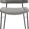 Outlet XOOON TATUM eetkamerstoel - zwarte poten - stof Pala - lichtgrijs