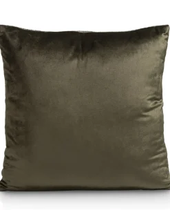 Discount XOOON Timeless Aria kussen 45x45cm in de kleur Olijf - COCOmaison
