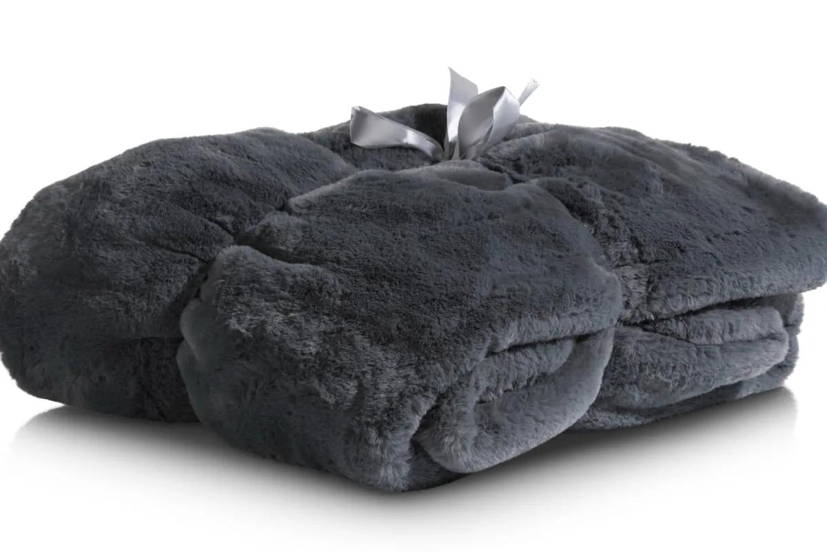 Hot XOOON Timeless Evie plaid 130x160cm in de kleur Antraciet