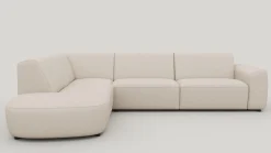 Discount XOOON Tineo, hoekbank links - Livigno - Creme