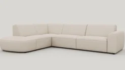 Discount XOOON Tineo, hoekbank links - Livigno - Creme