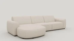 Outlet XOOON Tineo, loungebank links - Livigno - Creme