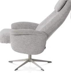 XOOON Tonale relax-fauteuil incl. poef in de kleur Kiezel -
