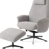 Best XOOON Tonale, relax-fauteuil incl. poef - graphiet frame