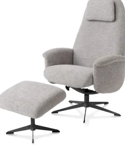 Best XOOON Tonale, relax-fauteuil incl. poef - graphiet frame