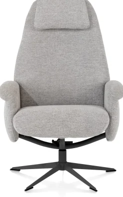 Best XOOON Tonale, relax-fauteuil incl. poef - graphiet frame