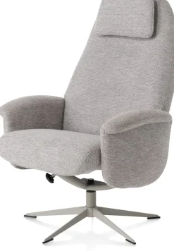 Clearance XOOON Tonale, relax-fauteuil incl. poef - silk grey frame