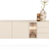 Online XOOON Trentino, Dressoir 210 cm. - 2-deuren + 3-laden + 2-niches - Creme
