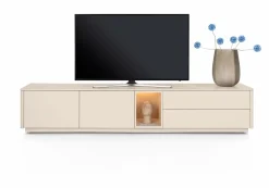 Sale XOOON Trentino, Lowboard 240 cm. - 2-deuren + 2-laden + 1-niche - mdf gelakt - Creme