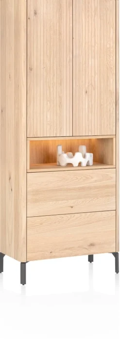 Outlet XOOON Trenton, Bergkast 75 cm. - 2-deuren + 2-laden - natural