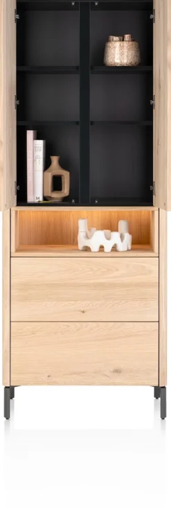 Outlet XOOON Trenton, Bergkast 75 cm. - 2-deuren + 2-laden - natural