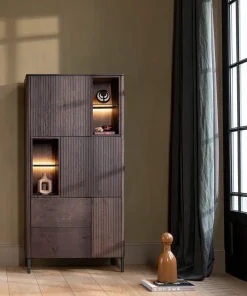 Online XOOON Trenton, bergkast 95 cm - 3-deuren + 2-laden + 4-niches - Clay