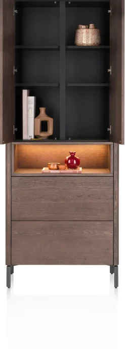 Clearance XOOON Trenton, Bergkast 75 cm. - 2-deuren + 2-laden - Clay