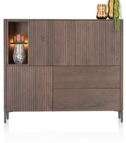 Discount XOOON Trenton, dressette 153 cm - 3-deuren + 2-laden + 2-niches - Clay