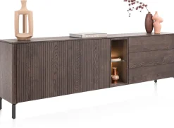 Discount XOOON Trenton, Dressoir 240 cm. - 2-deuren + 3-laden + 2-niches - Clay