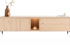 Sale XOOON Trenton, lowboard 210 cm - 2-deuren + 2-laden + 1-niche - natural