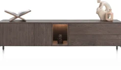 Best XOOON Trenton, lowboard 210 cm - 2-deuren + 2-laden + 1-niche - Clay