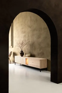 Sale XOOON Trenton, lowboard 240 cm - 2-deuren + 2-laden + 1-niche - natural