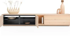 Online XOOON Trenton, Lowboard 270 cm. - 2-deuren + 2-laden + 1-niche - natural