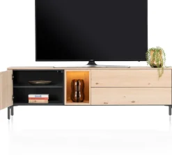 Outlet XOOON Trenton, lowboard 180 cm - 1-deur + 2-laden + 1-niche - natural