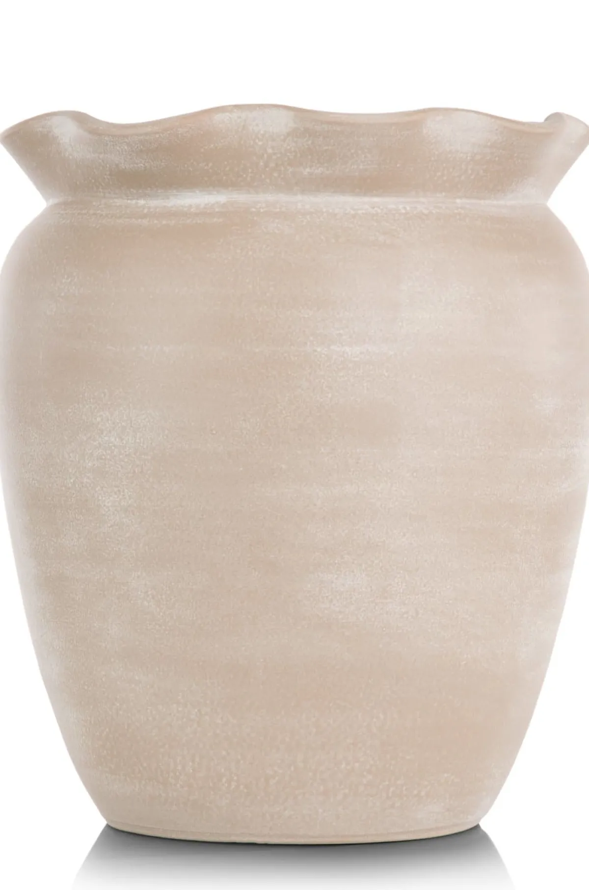 Sale XOOON Wave pot H40cm in de kleur Beige - COCOmaison