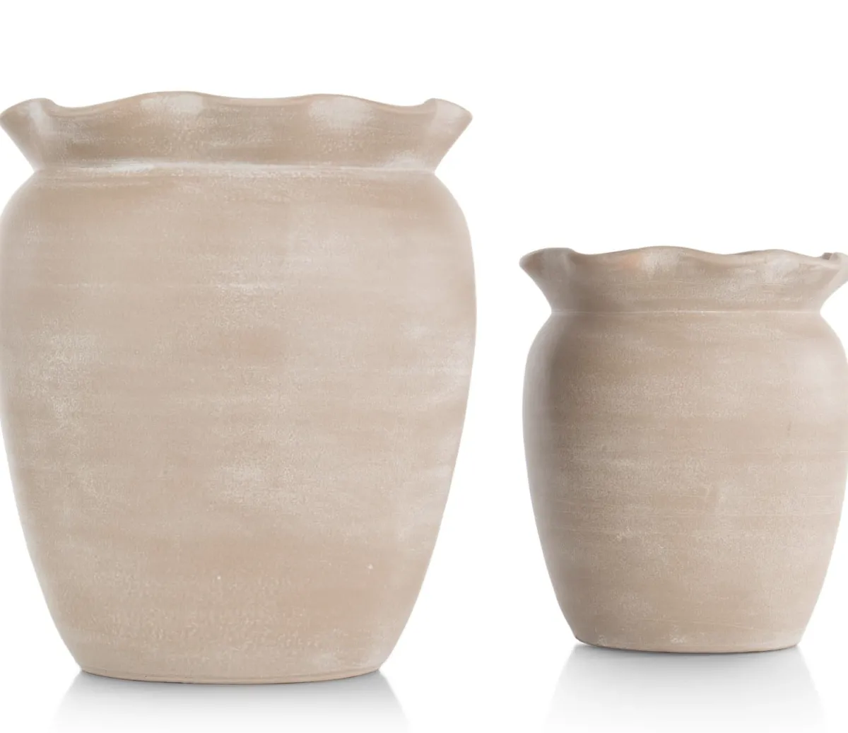 Sale XOOON Wave pot H40cm in de kleur Beige - COCOmaison