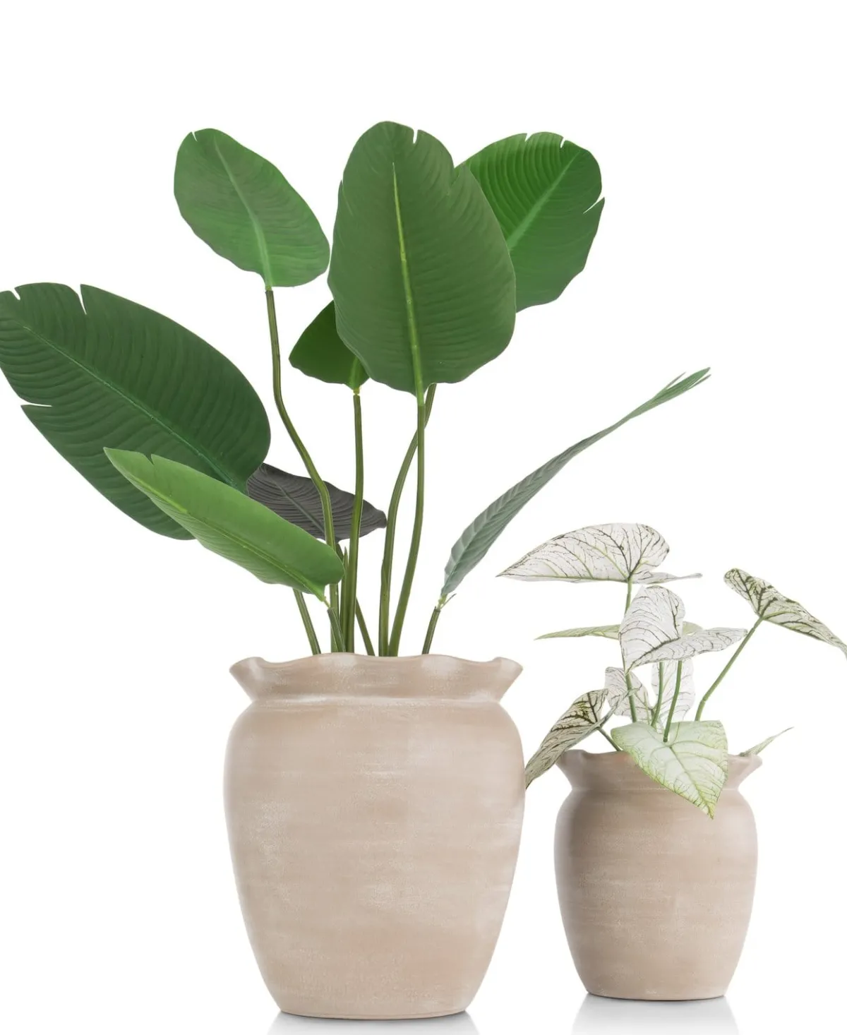 Sale XOOON Wave pot H40cm in de kleur Beige - COCOmaison