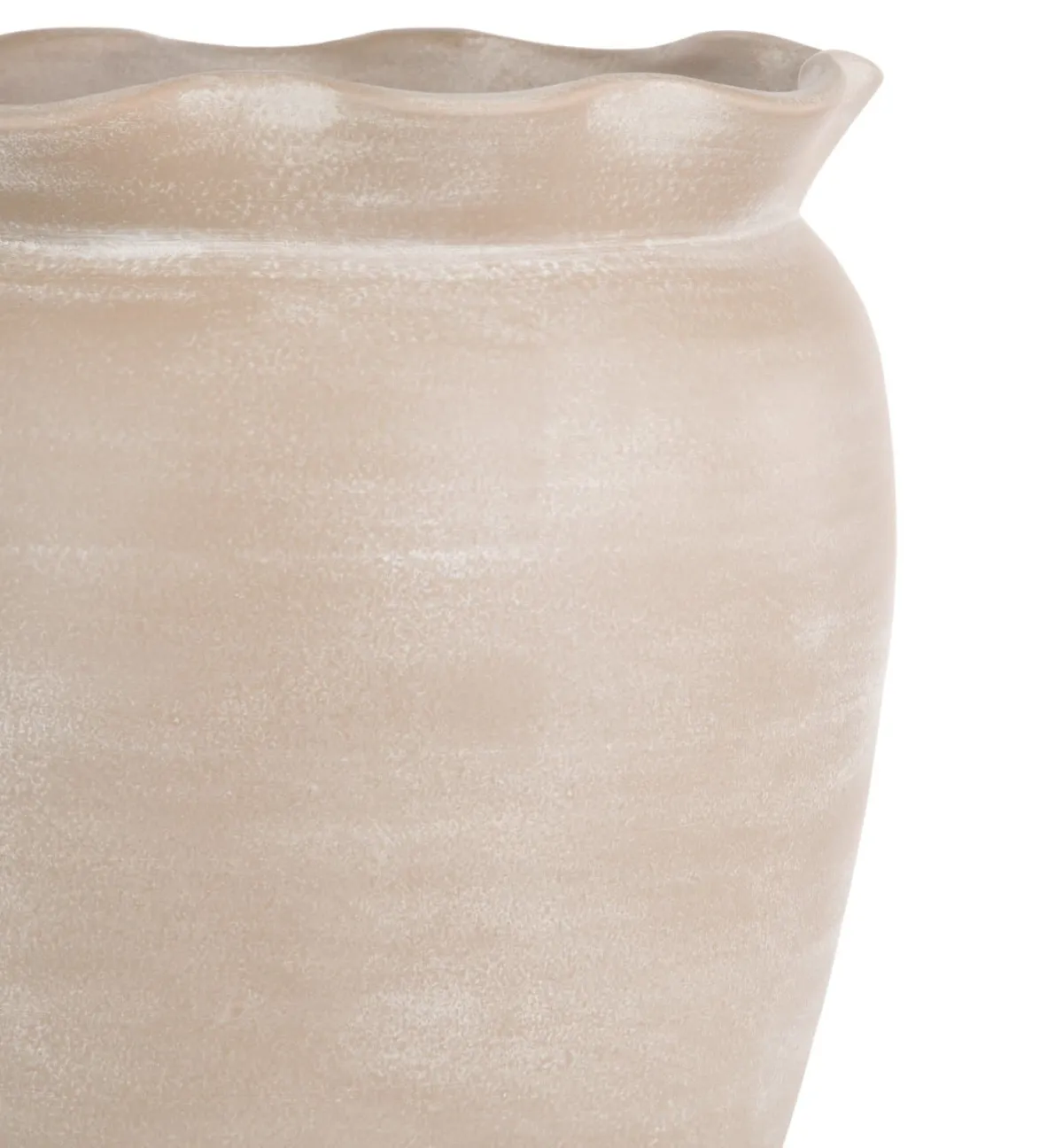 Sale XOOON Wave pot H40cm in de kleur Beige - COCOmaison