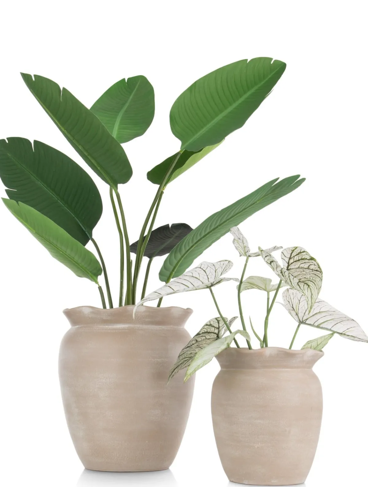 Sale XOOON Wave pot H40cm in de kleur Beige - COCOmaison