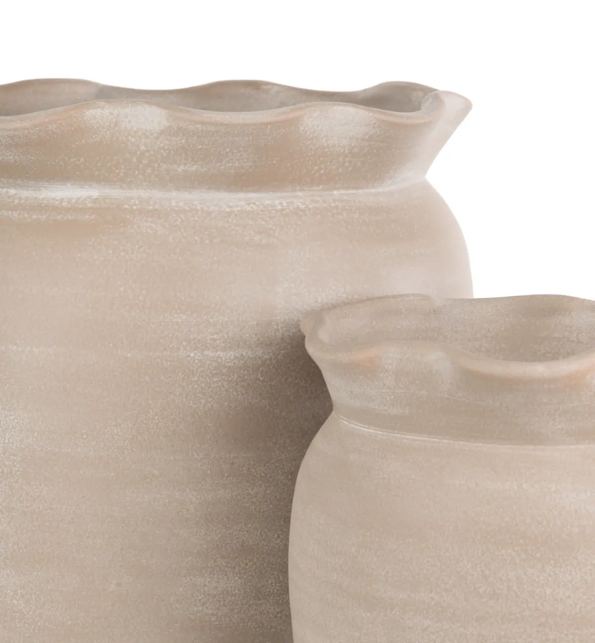 Sale XOOON Wave pot H40cm in de kleur Beige - COCOmaison
